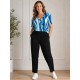 Plus Size Παντελόνι Viscose Μαύρο