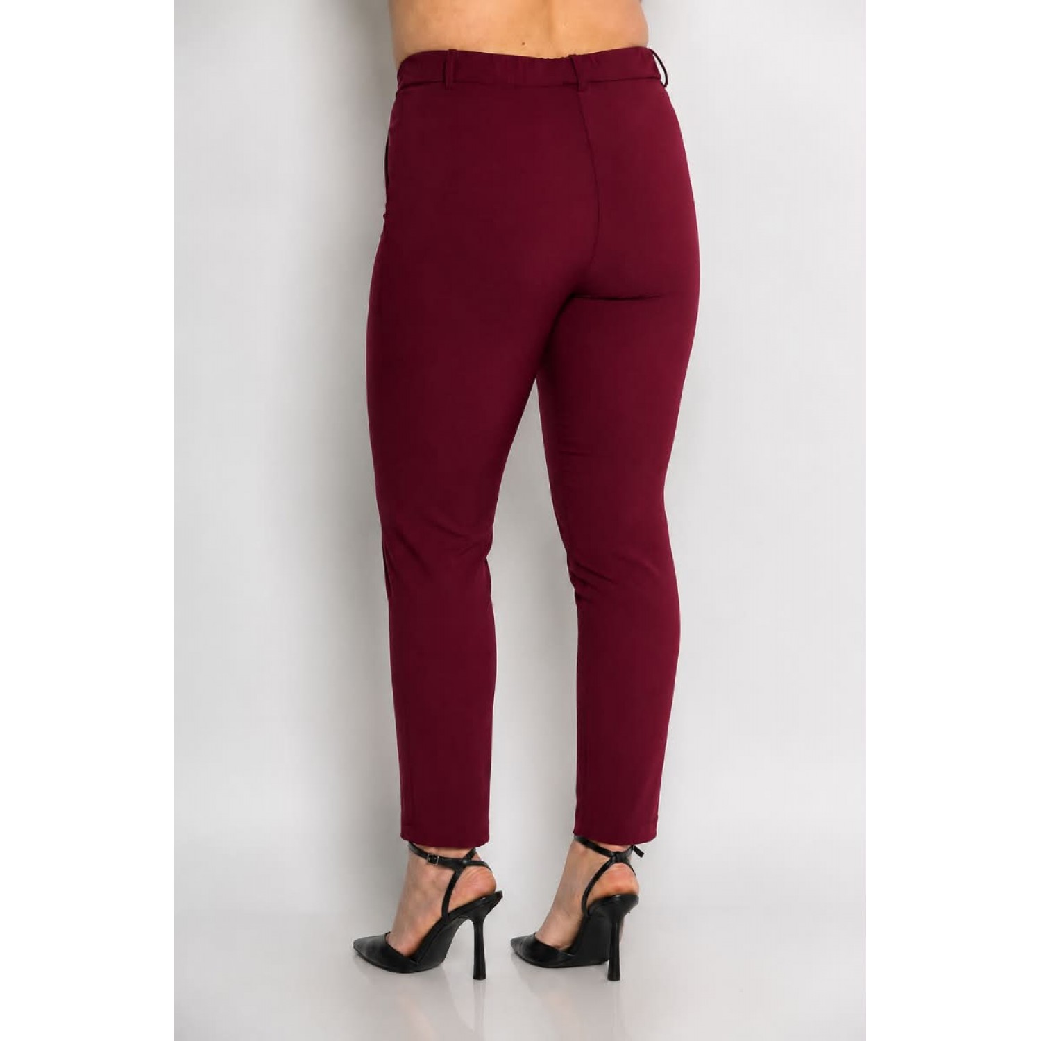 Plus Size Παντελόνι Ανορθωτικό Μπορντό