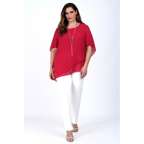 Μπλούζα μουσελίνα red 1-2419-3
