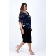 Plus Size φόρεμα διπλό Μουσελίνα