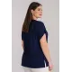 Plus Size μπλούζα με τύπωμα Μπλε