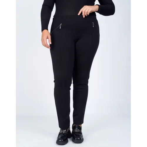 Plus Size Παντελόνι Ποντοστόφα Μαύρο