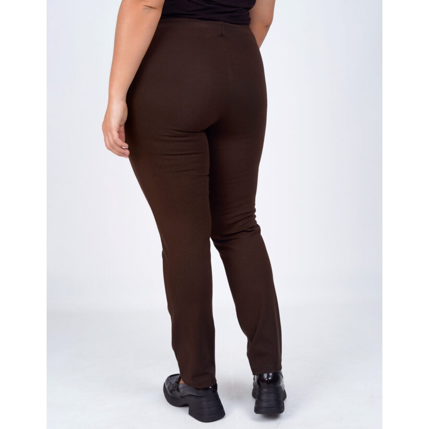 Plus Size Παντελόνι Ποντοστόφα Καφέ