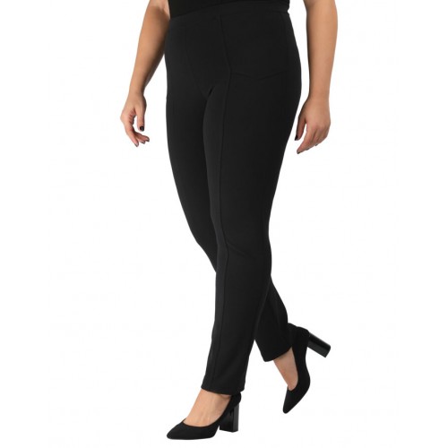 Plus Size Παντελόνι Scuba Crep Μαύρο