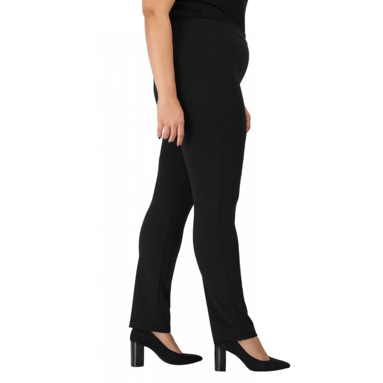 Plus Size Παντελόνι Scuba Crep Μαύρο