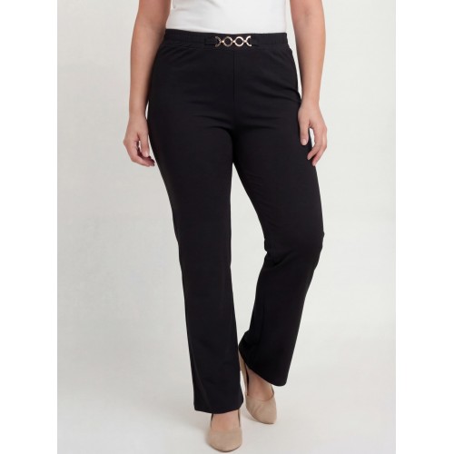 Plus Size Παντελόνι Jersey Μαύρο