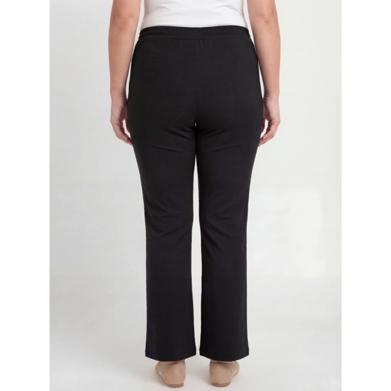 Plus Size Παντελόνι Jersey Μαύρο
