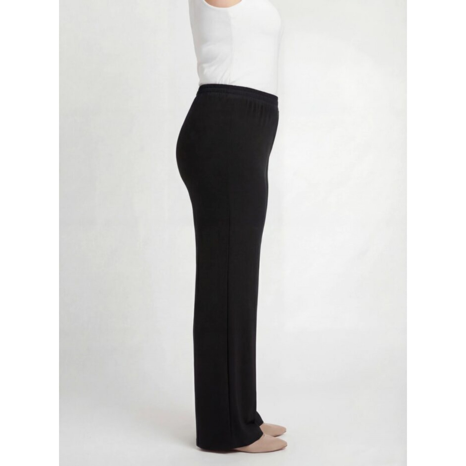 Plus Size Παντελόνι Jersey Μαύρο