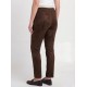 Plus Size Παντελόνι Suede Καφέ