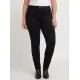 Plus Size Παντελόνι Suede Μαύρο