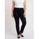 Plus Size Παντελόνι Suede Μαύρο