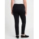 Plus Size Παντελόνι Suede Μαύρο