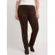 Plus Size Παντελόνι Suede Καφέ