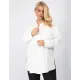 Plus Size Πουκάμισο Rayon Λευκό