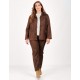 Plus Size Jacket Suede Καφέ