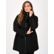Plus Size Ζακέτα Βελούρ Μαύρο