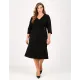 Plus Size Φόρεμα Κρουαζέ Μαύρο