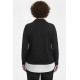 Plus Size Μπλούζα Πουκάμισο Μαύρο