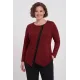 Plus Size Μπλούζα Με Δαντέλα Μπορντώ