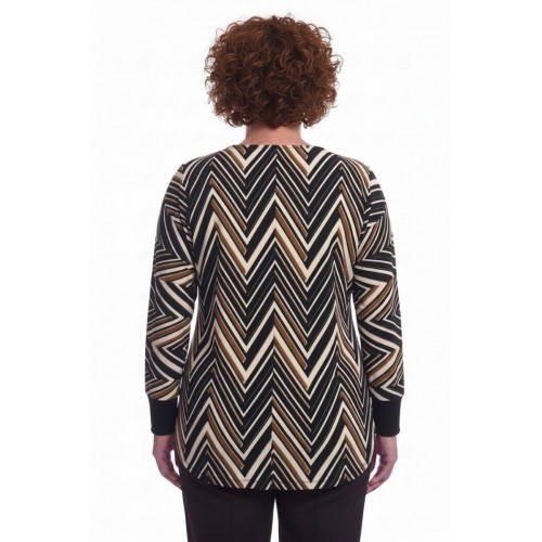 Plus Size Μπλούζα Τύπου Missoni Black