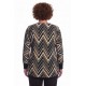 Plus Size Μπλούζα Τύπου Missoni Black