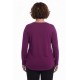 Plus Size Μπλούζα Πλεκτή Κορδόνι Μωβ