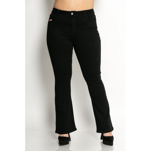 Plus Size Παντελόνι Jean Push Up Μαύρο