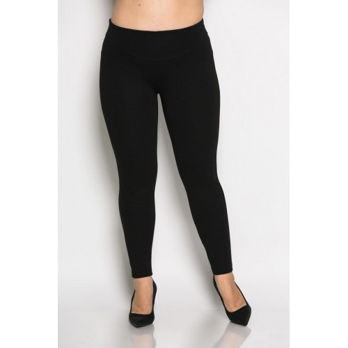 Plus Size Παντελόνι Κολάν Ελαστικό Μαύρο