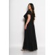 Plus Size Φόρμα Ολόσωμη Με Πέπλο Μαύρο