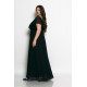 Plus Size Φόρμα Ολόσωμη Με Πέπλο Μπλε
