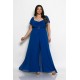 Plus Size Φόρμα Ολόσωμη Με Πέπλο Ρουά