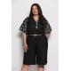 Plus Size Παντελόνι Βερμούδα Μαύρο