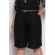 Plus Size Παντελόνι Βερμούδα Μαύρο
