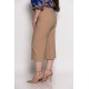 Plus Size Παντελόνι Βερμούδα Μπεζ