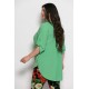 Plus Size Πουκάμισο Με Τρουακάρ Μανίκια Μέντα