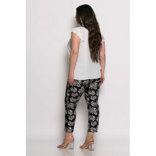 Plus Size Μπλούζα Minimal Detail Εκρού