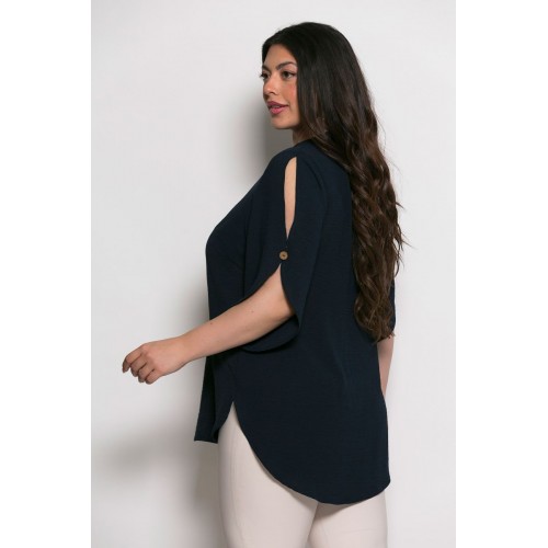 Plus Size Μπλούζα Kalma Μπλε