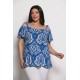 Plus Size Μπλούζα Με Έξω Ώμους Ρουά Λαχούρια