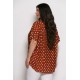 Plus Size Μπλούζα Oversized Εκάι Πουά