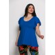 Plus Size Μπλούζα Με Άνοιγμα Πίσω Ρουά