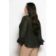 Plus Size Πουκάμισο Με Strass Μαύρο