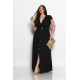 Plus Size Φόρεμα Κρουαζέ Μαύρο