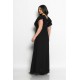 Plus Size Φόρεμα Κρουαζέ Μαύρο