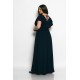 Plus Size Φόρεμα Κρουαζέ Μπλε