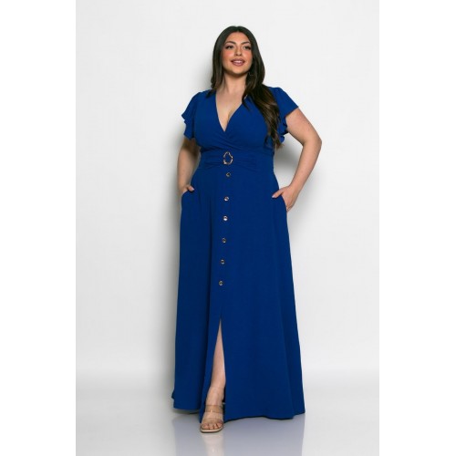 Plus Size Φόρεμα Κρουαζέ Ρουά