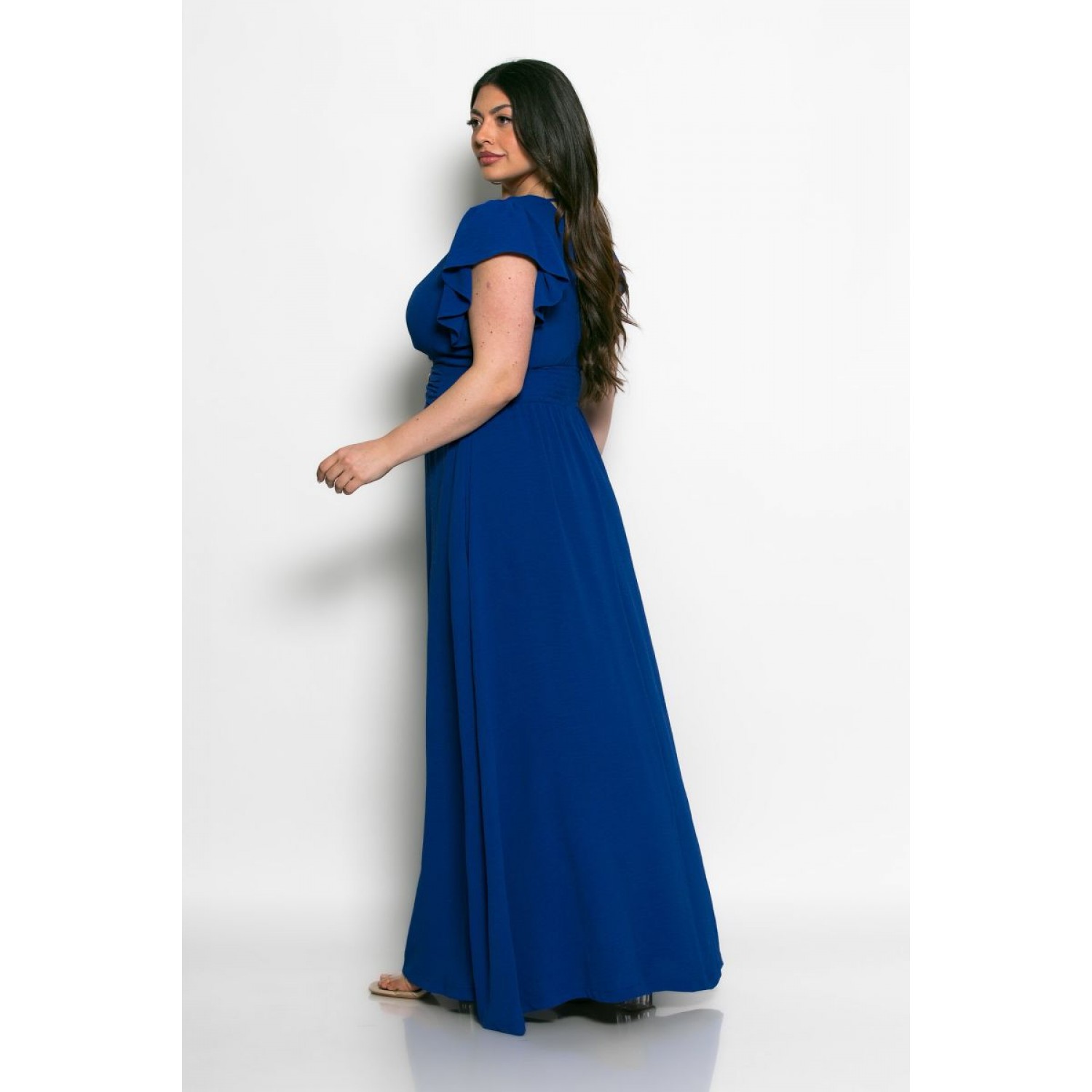 Plus Size Φόρεμα Κρουαζέ Ρουά