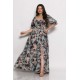 Plus Size Φόρεμα Amalfi Γαλάζιο Σοκολά
