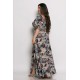 Plus Size Φόρεμα Amalfi Γαλάζιο Σοκολά