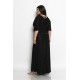Plus Size Φόρεμα Ελαστικό Glitter Μαύρο