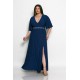 Plus Size Φόρεμα Ελαστικό Glitter Ρουά